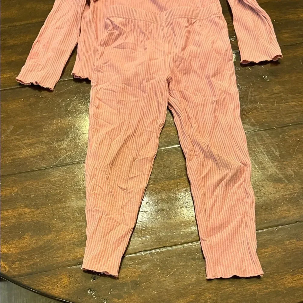 Little Sleepies Coral Ruffled Pajama Set